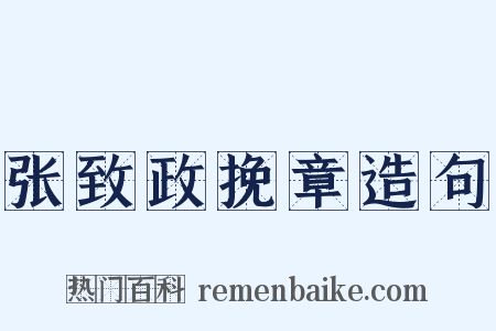 张致政挽章造句是什么意思的图片